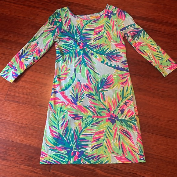 Lilly Pulitzer Pink and Green Coverup Dress - Picture 3 of 7